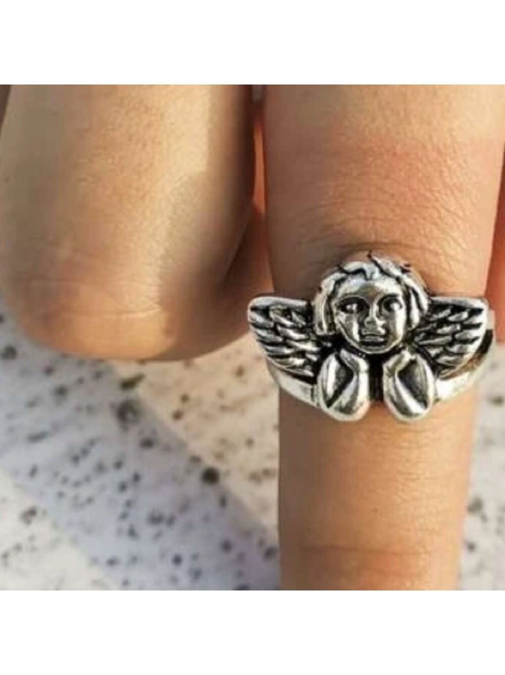 Angel baby cherub love ring size 7.5